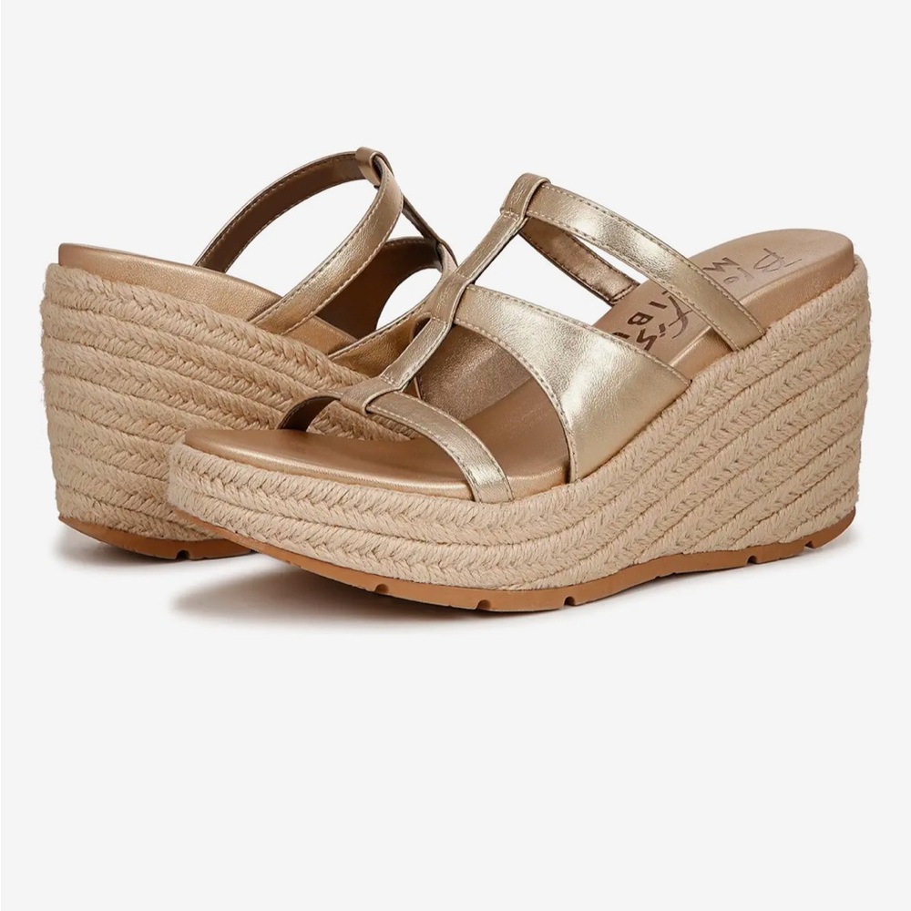 Blowfish Malibu Bahia Rope Gold Wedge Sandal Size 10